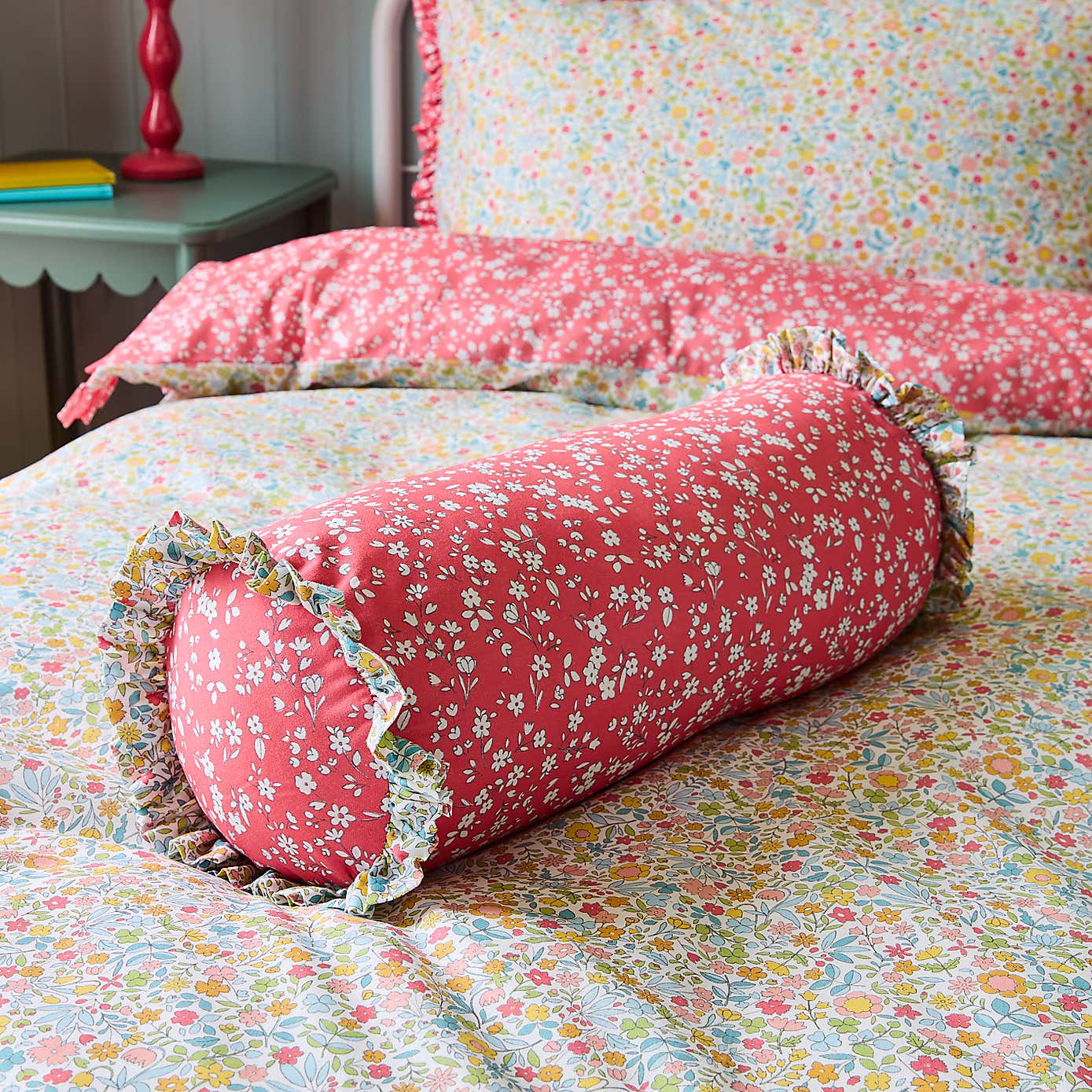 Ditsy Frill Bolster Cushion