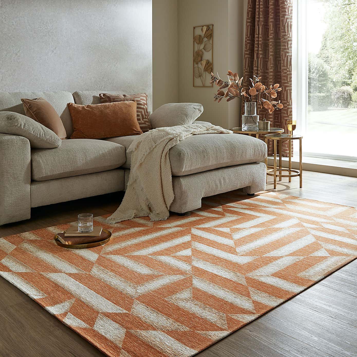 Shoreditch Stripe Chenille Abstract Rug
