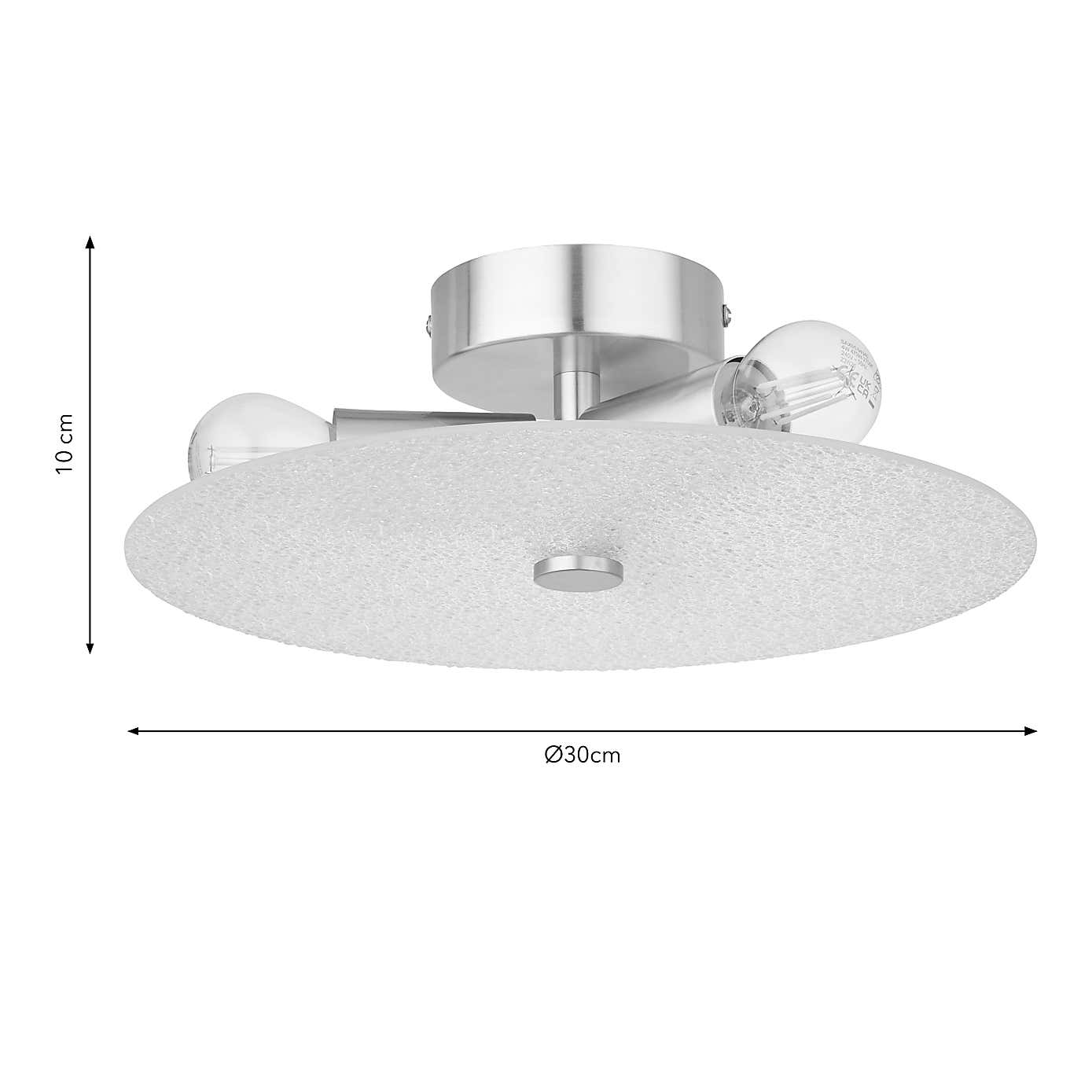 Circlet 3 Light Flush Bathroom Ceiling Light