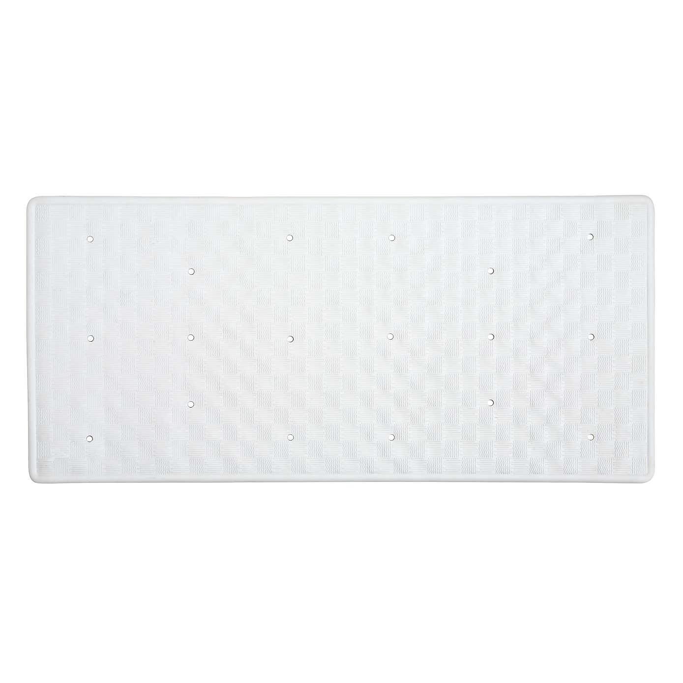 White Rubber Bath Mat