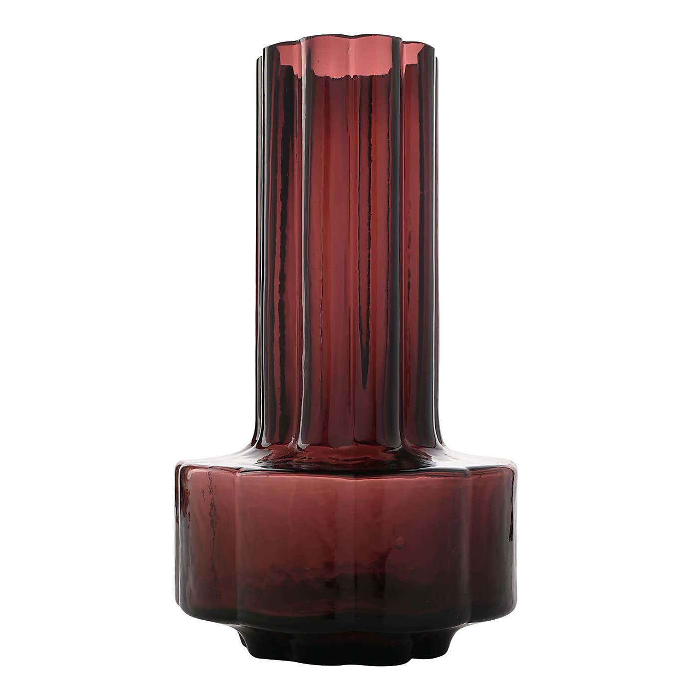 Hestia Glass Burgundy Vase