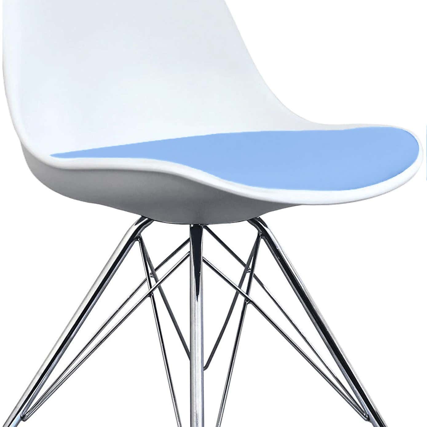 Fusion Living Soho White Plastic Dining Chair