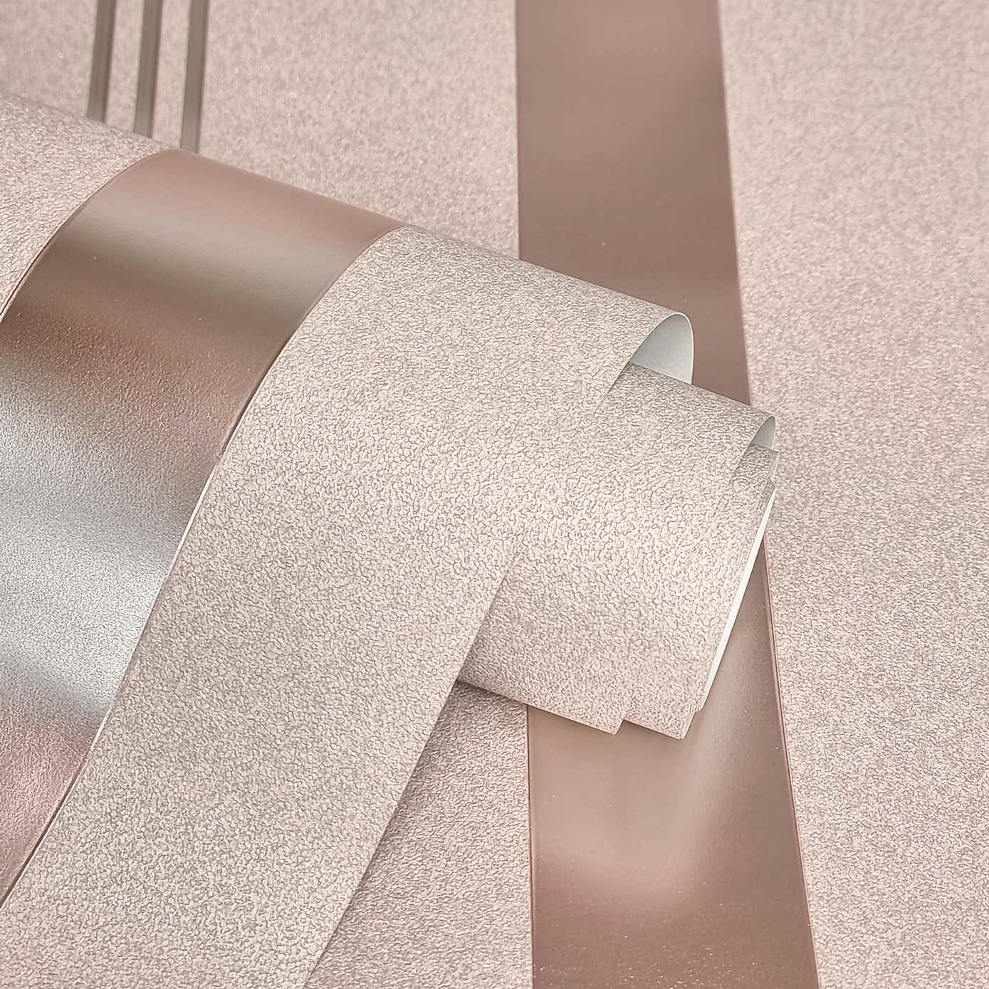 Platinum Rosco Foil Stripe Wallpaper