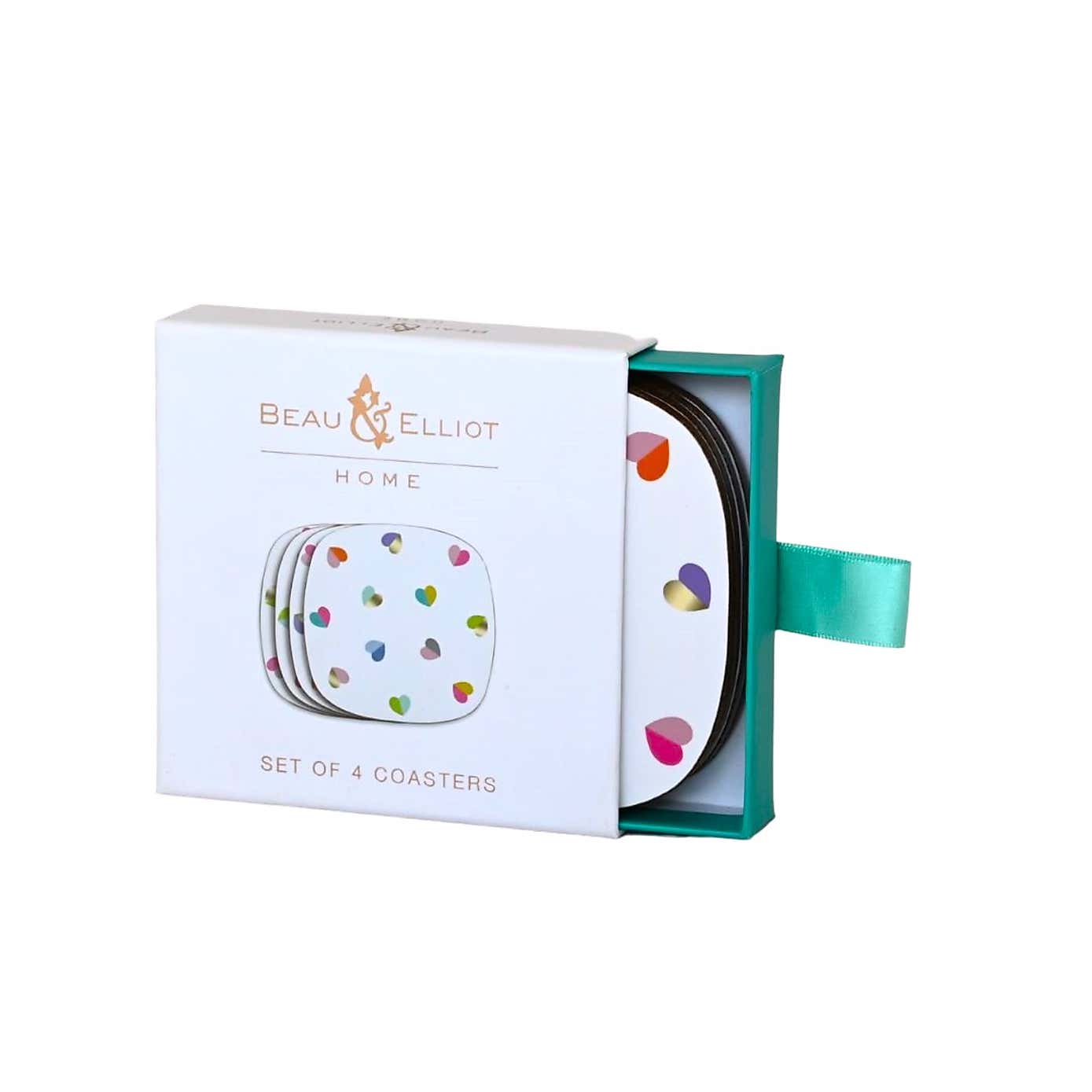 Mini Confetti Set of 4 Coasters in Drawer Gift Box