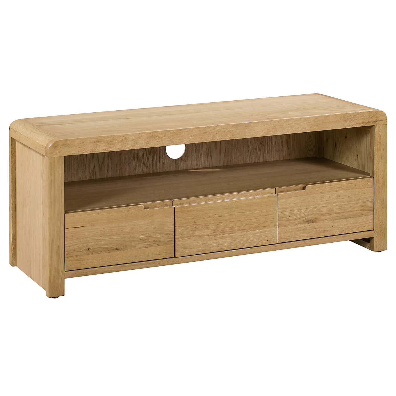 Curve Oak TV Unit