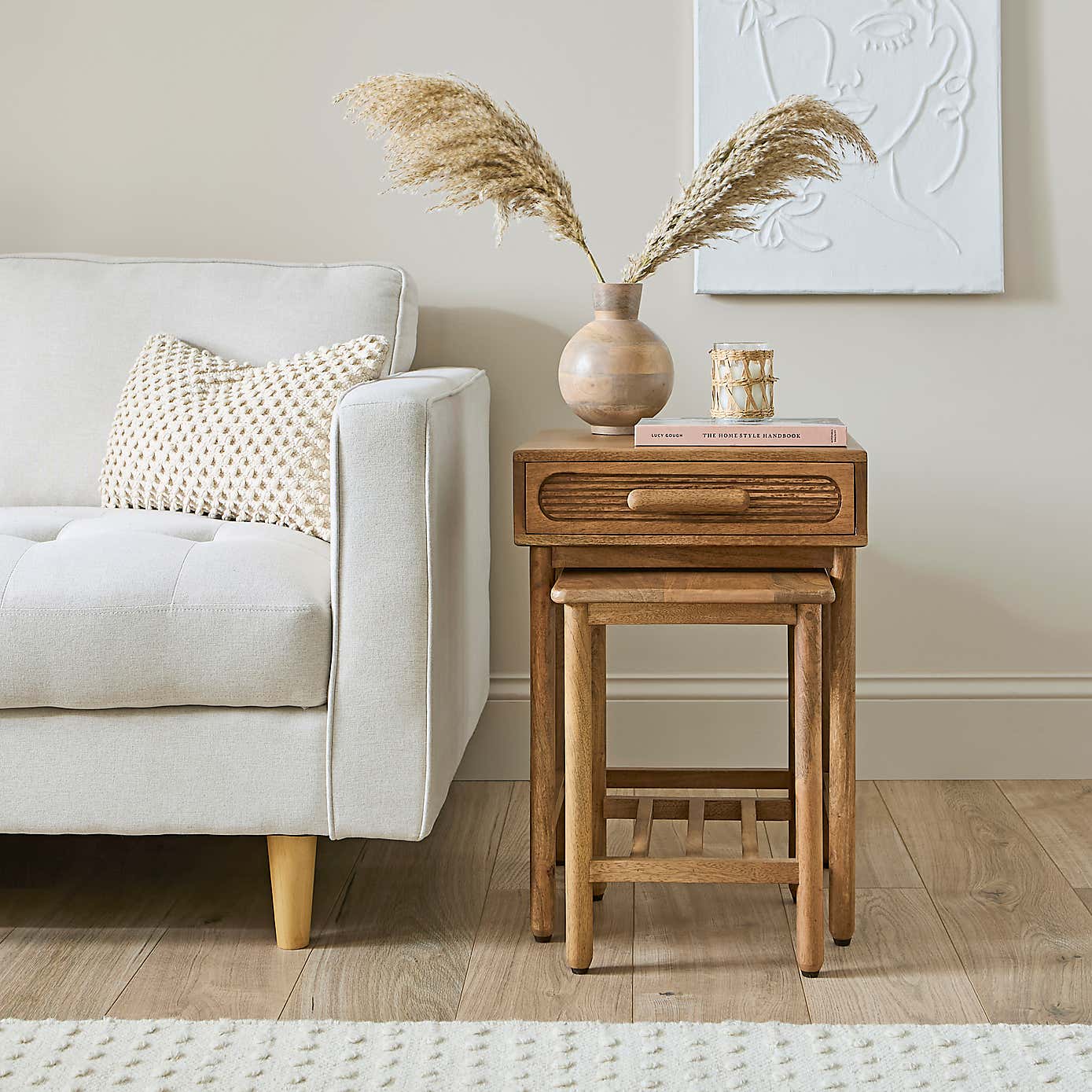 Khari Nesting Side Tables, Mango Wood