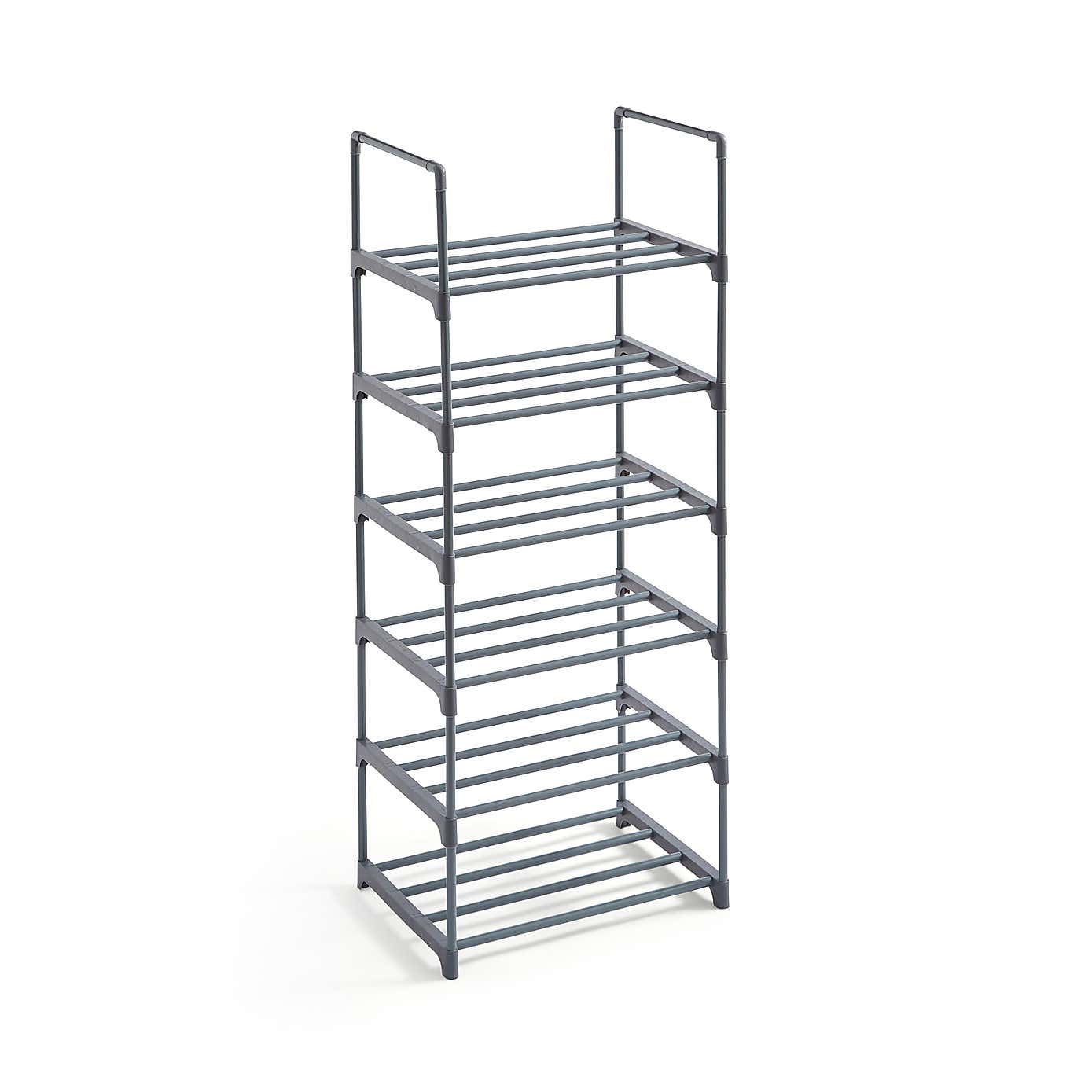 6 Tier Plastic Shoe Rack