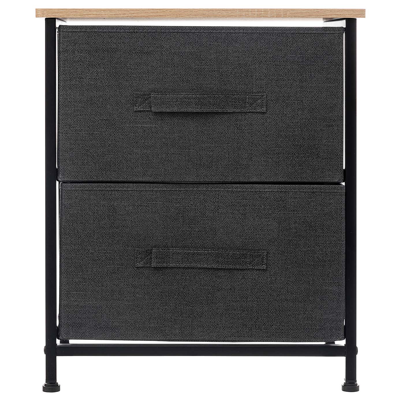 Tissa Grey 2 Drawer Storage Unit