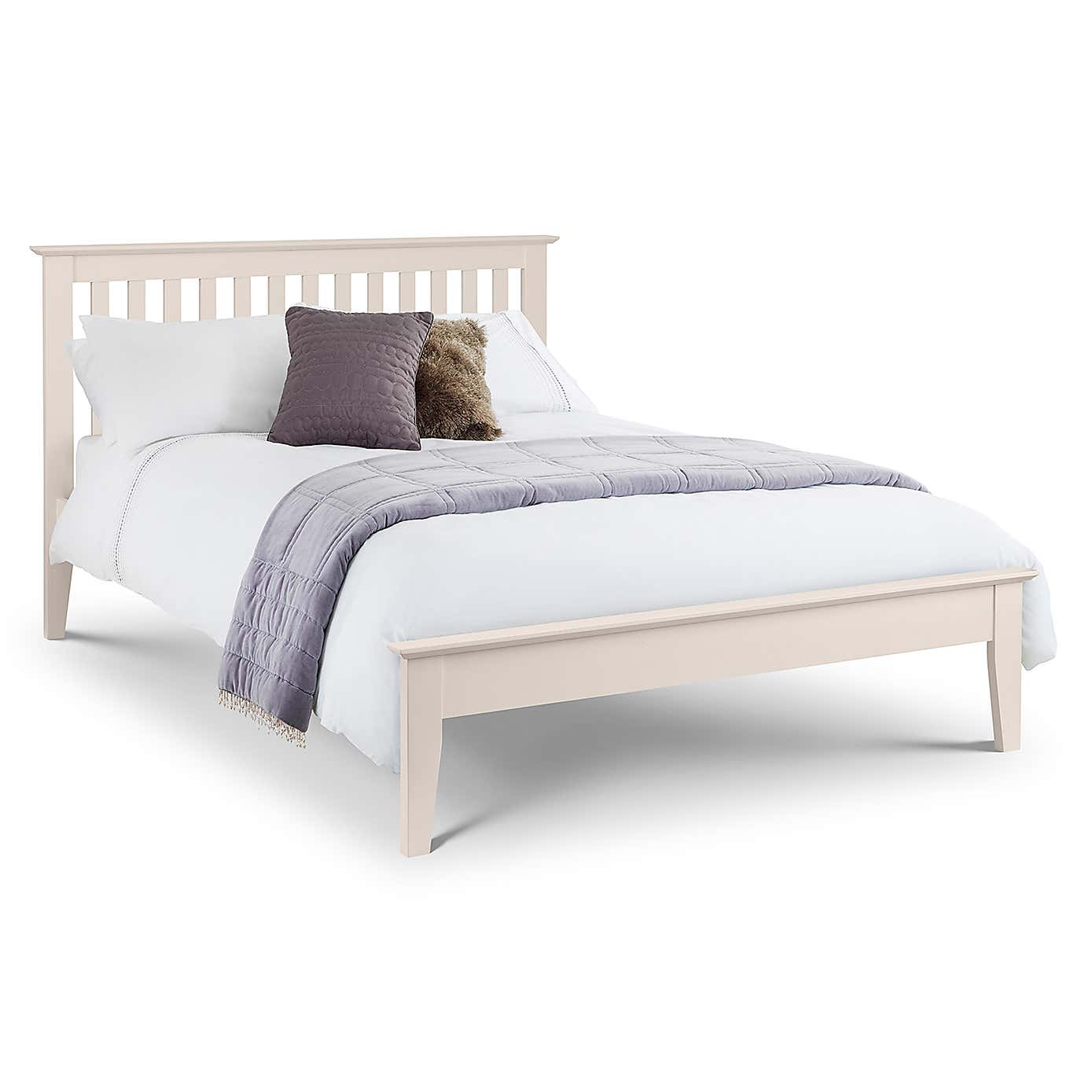 Salerno Two Tone Ivory Wooden Bed Frame