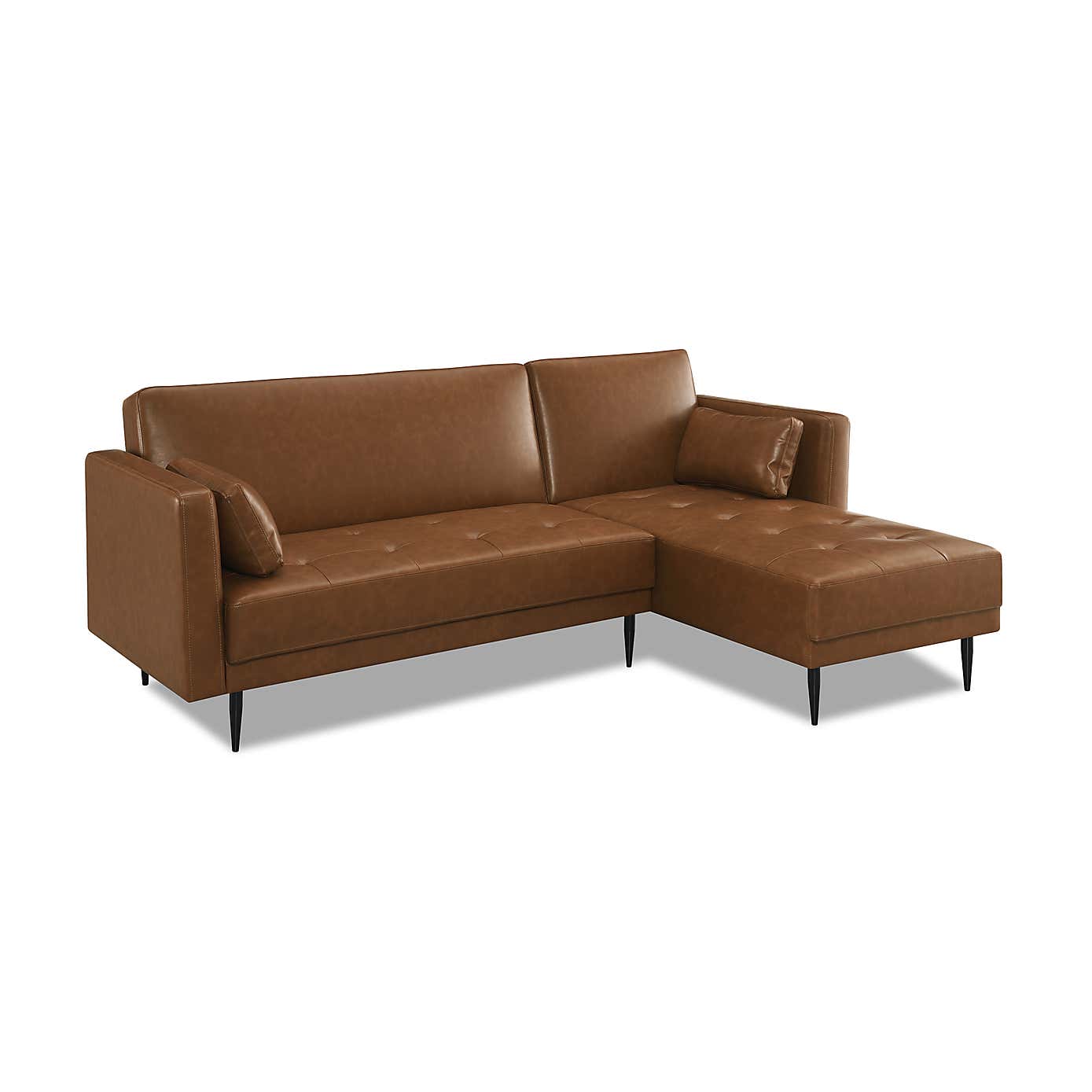Selma Faux Leather Corner Double Sofa Bed