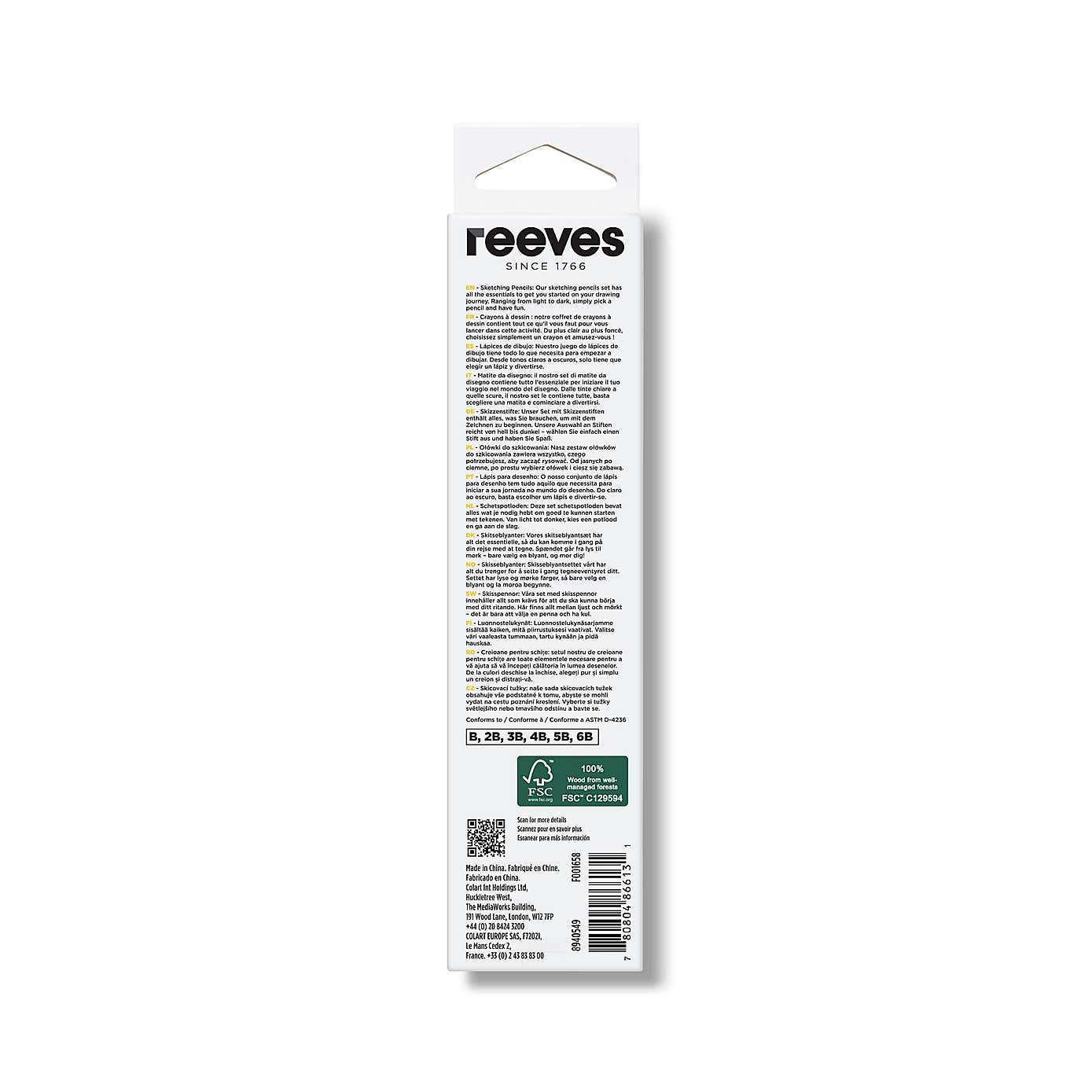 Reeves Set of 6 Sketching Pencils