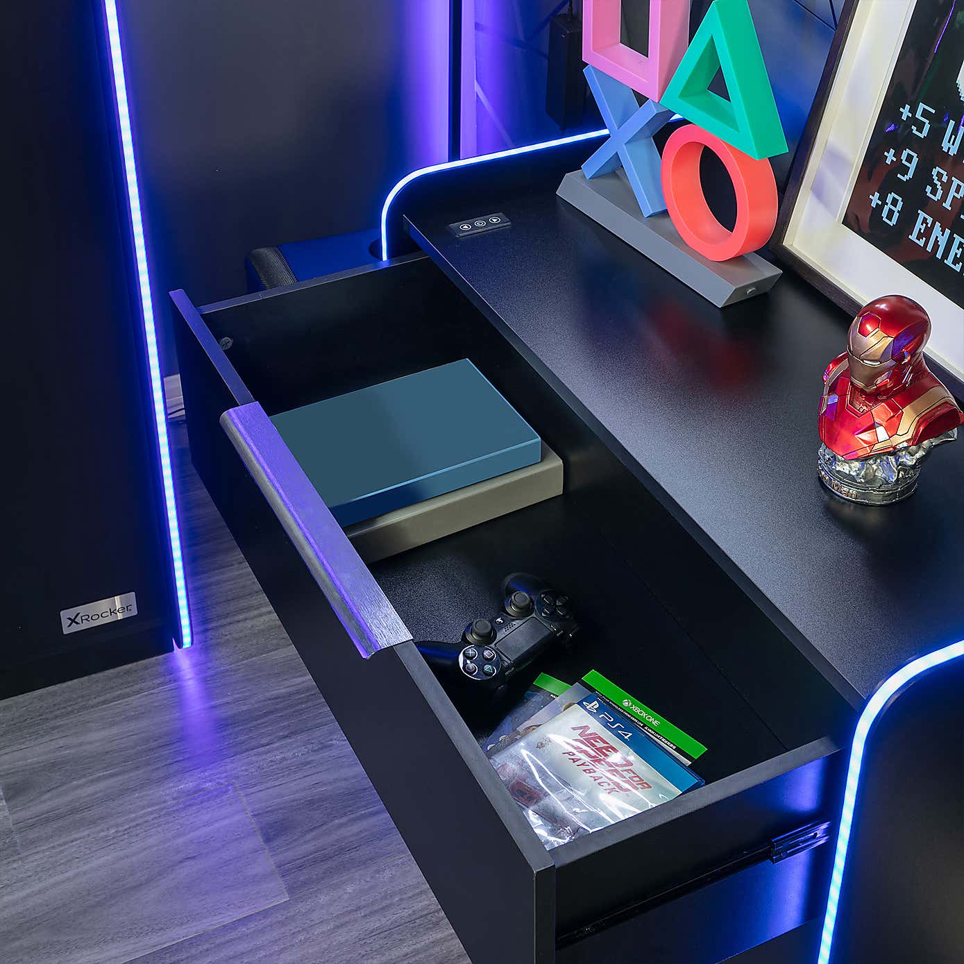 Electra Chest of 3 Drawers with LED Lights