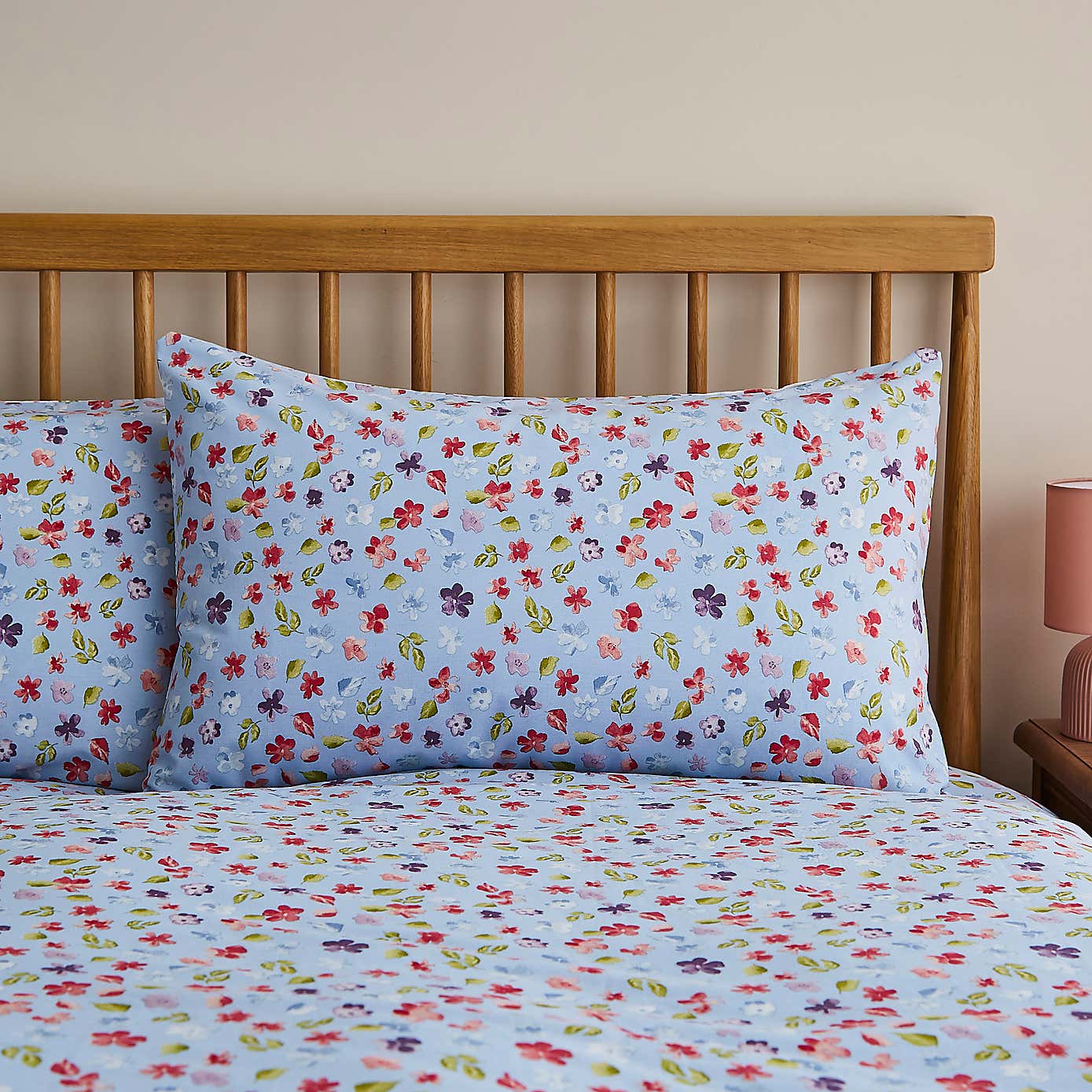 Hazel Floral Polycotton Duvet Cover & Pillowcase Set