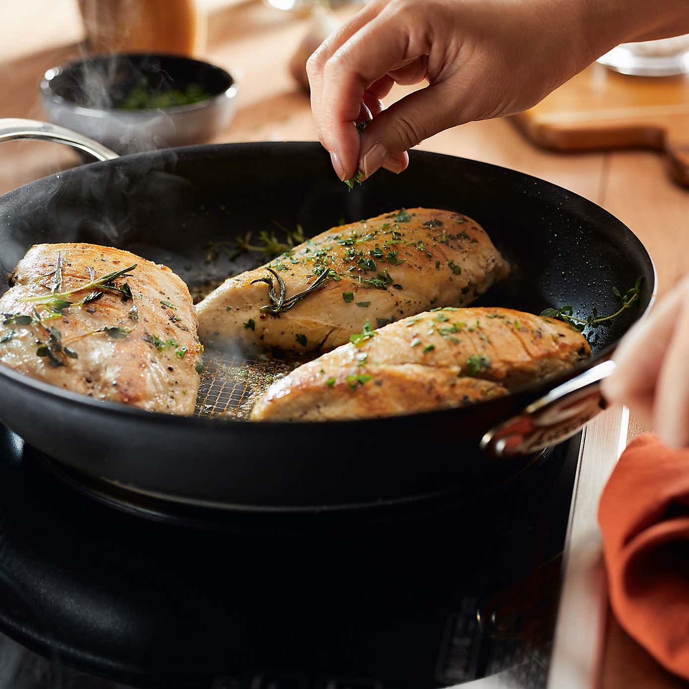 Anolon X Non-Stick Aluminium Skillet Pan with Helper Handle, 30cm