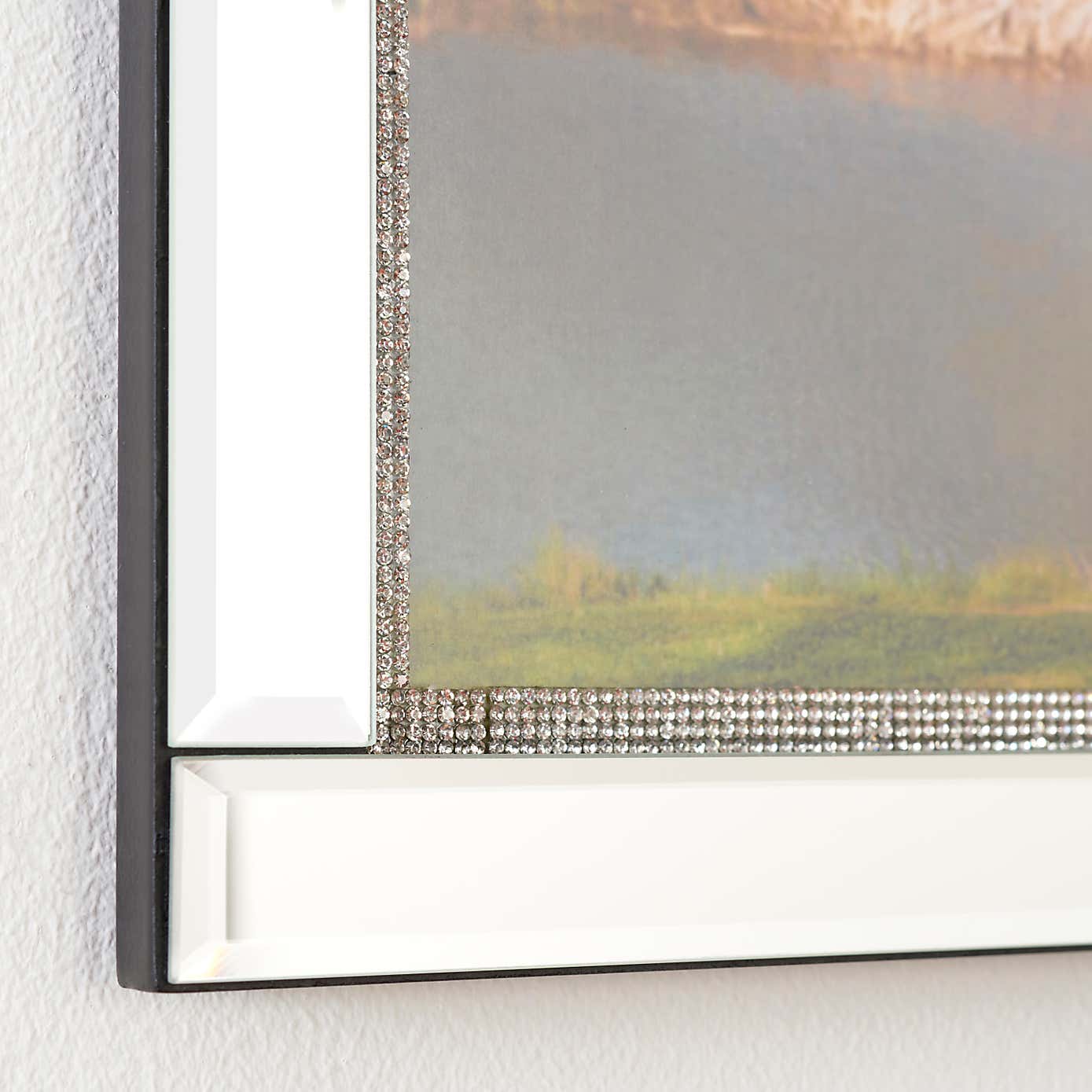 Mirrored Diamonte Photo Frame