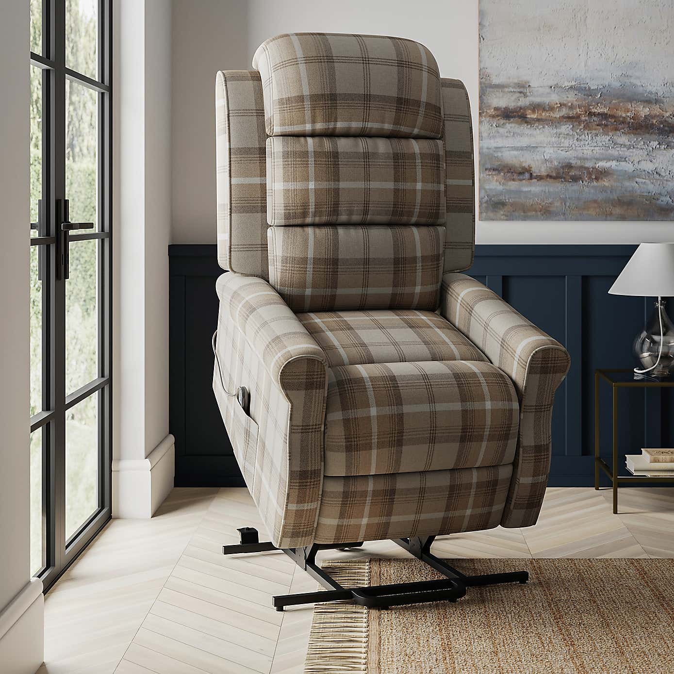 Edith Check Rise and Recline Chair