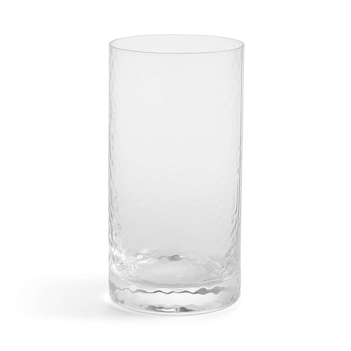 Hammered Clear HiBall Glass