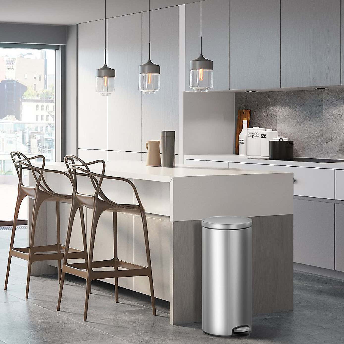 EKO Eva 30 Litre Steel Pedal Bin