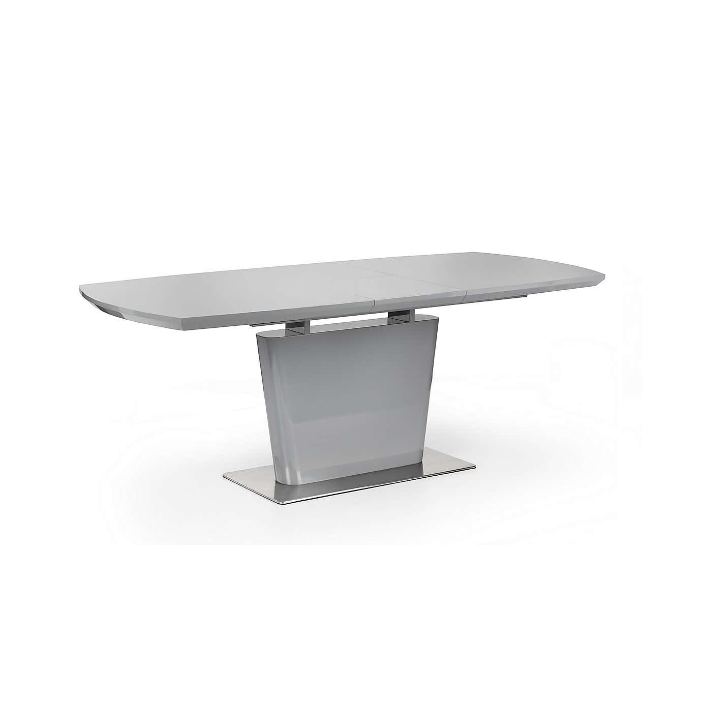 Como High Gloss Extendable Dining Table Grey