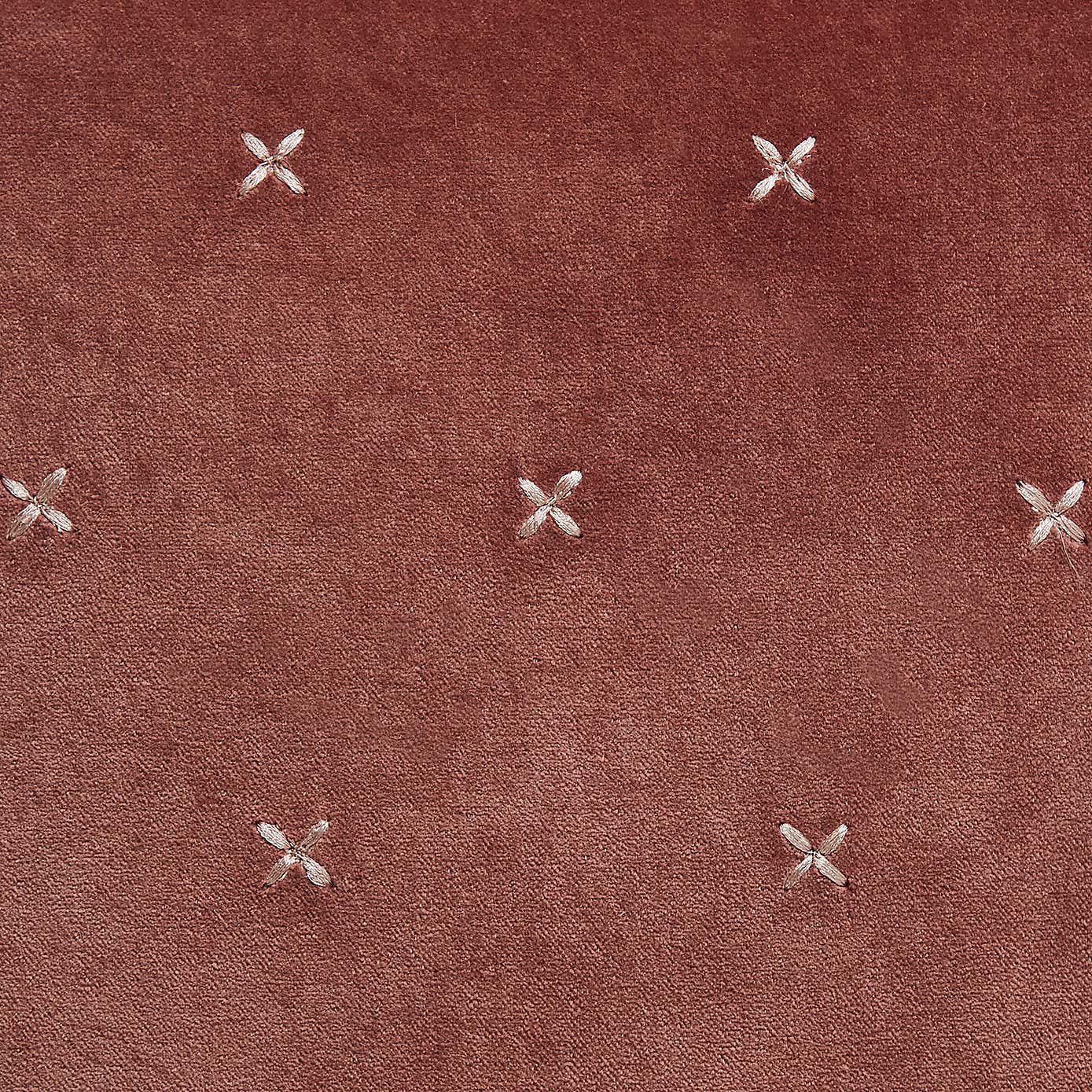 Cross Stitch Cotton Velvet Square Cushion