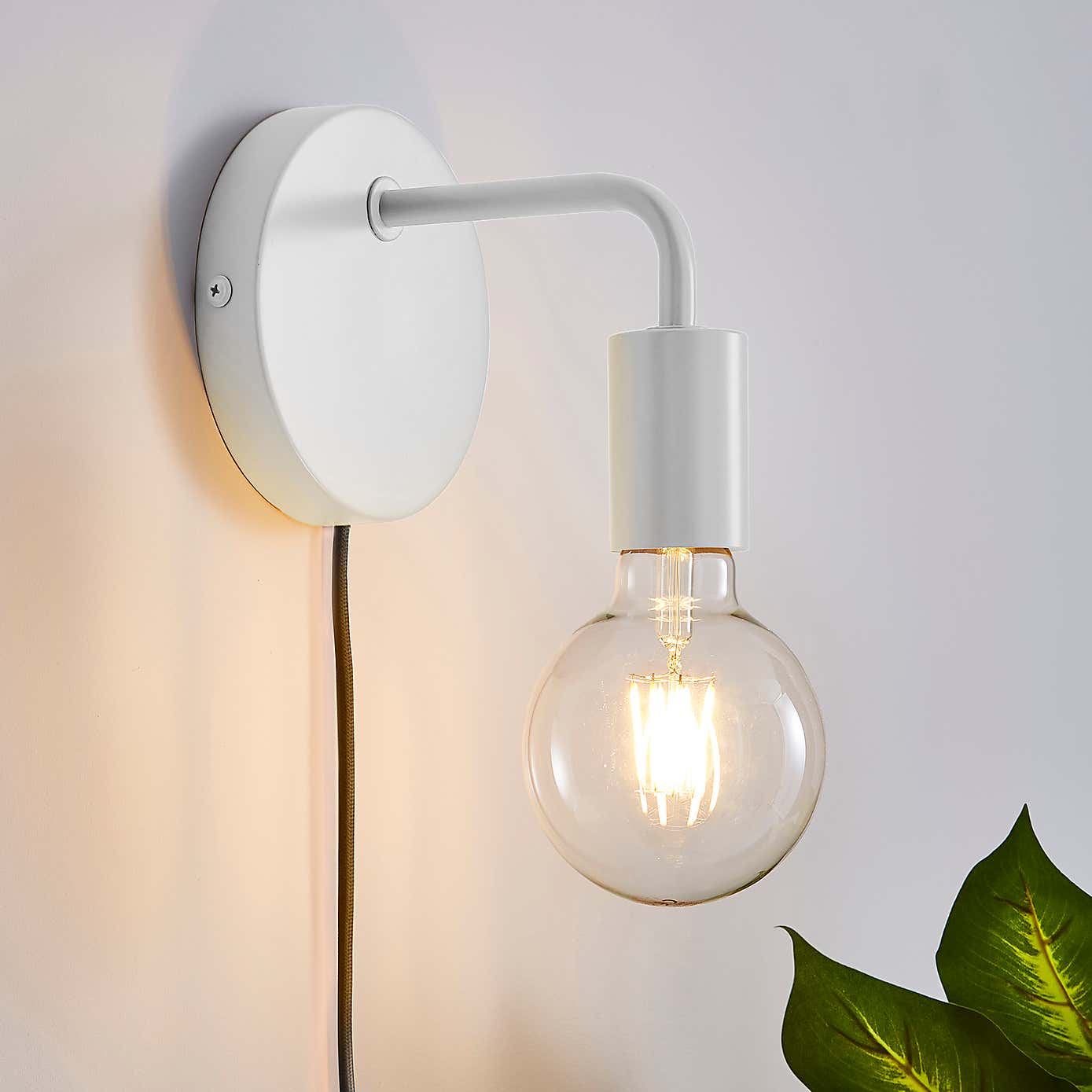Grey Koppla Plug-in Wall Light