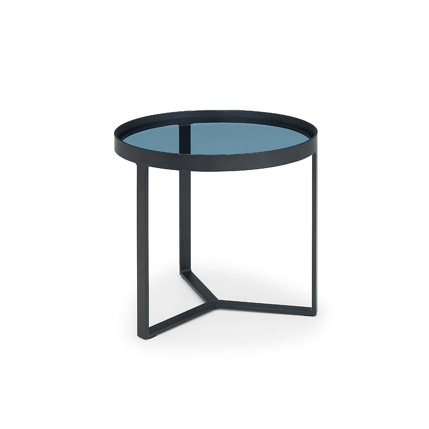 Loft Smoked Glass Lamp Table