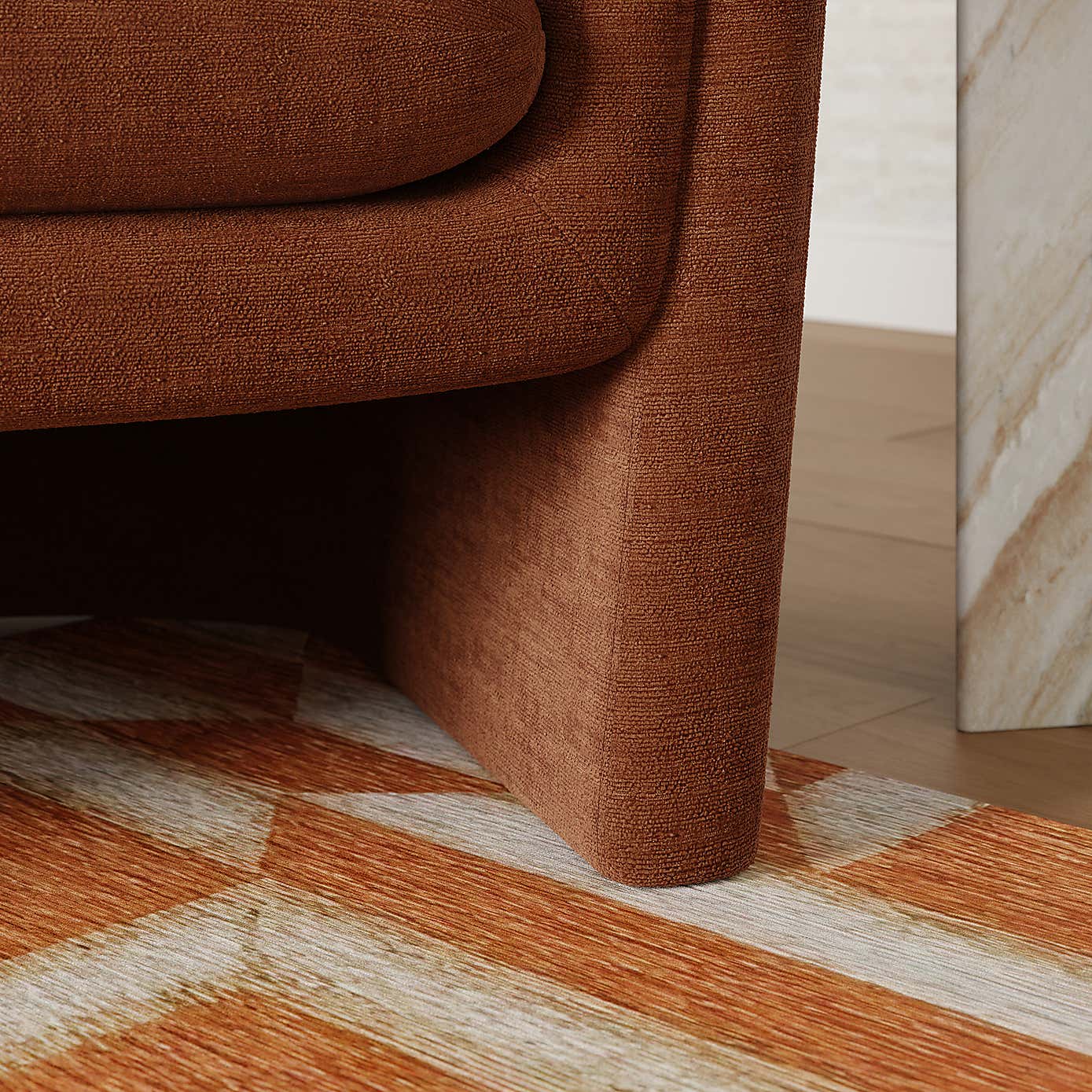 Darcy Distressed Chenille Accent Chair