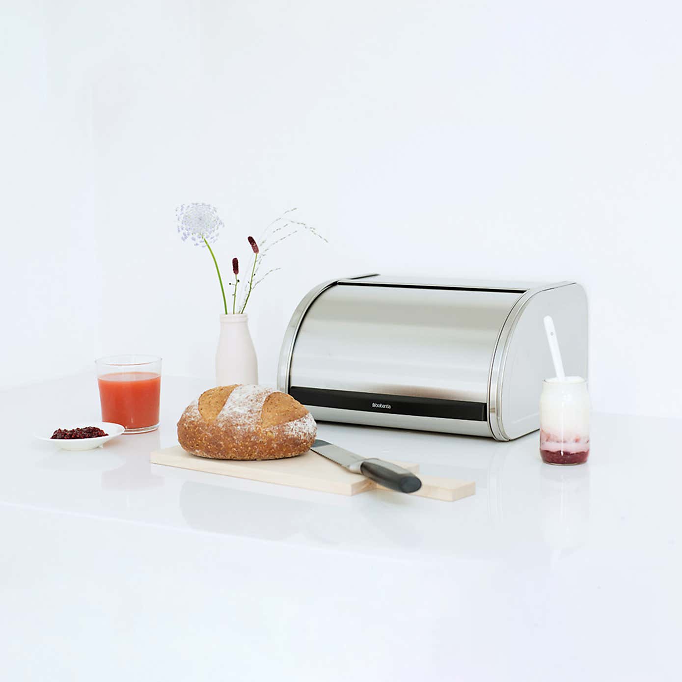 Brabantia Roll Top Matt Steel Bread Bin