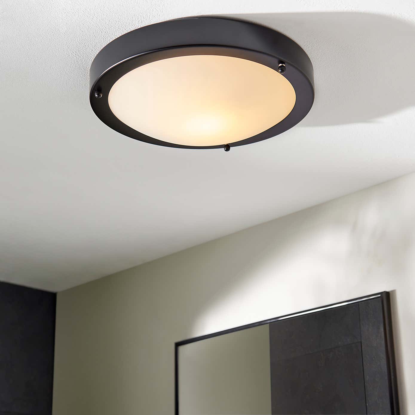Pluto Bathroom Flush Ceiling Fitting