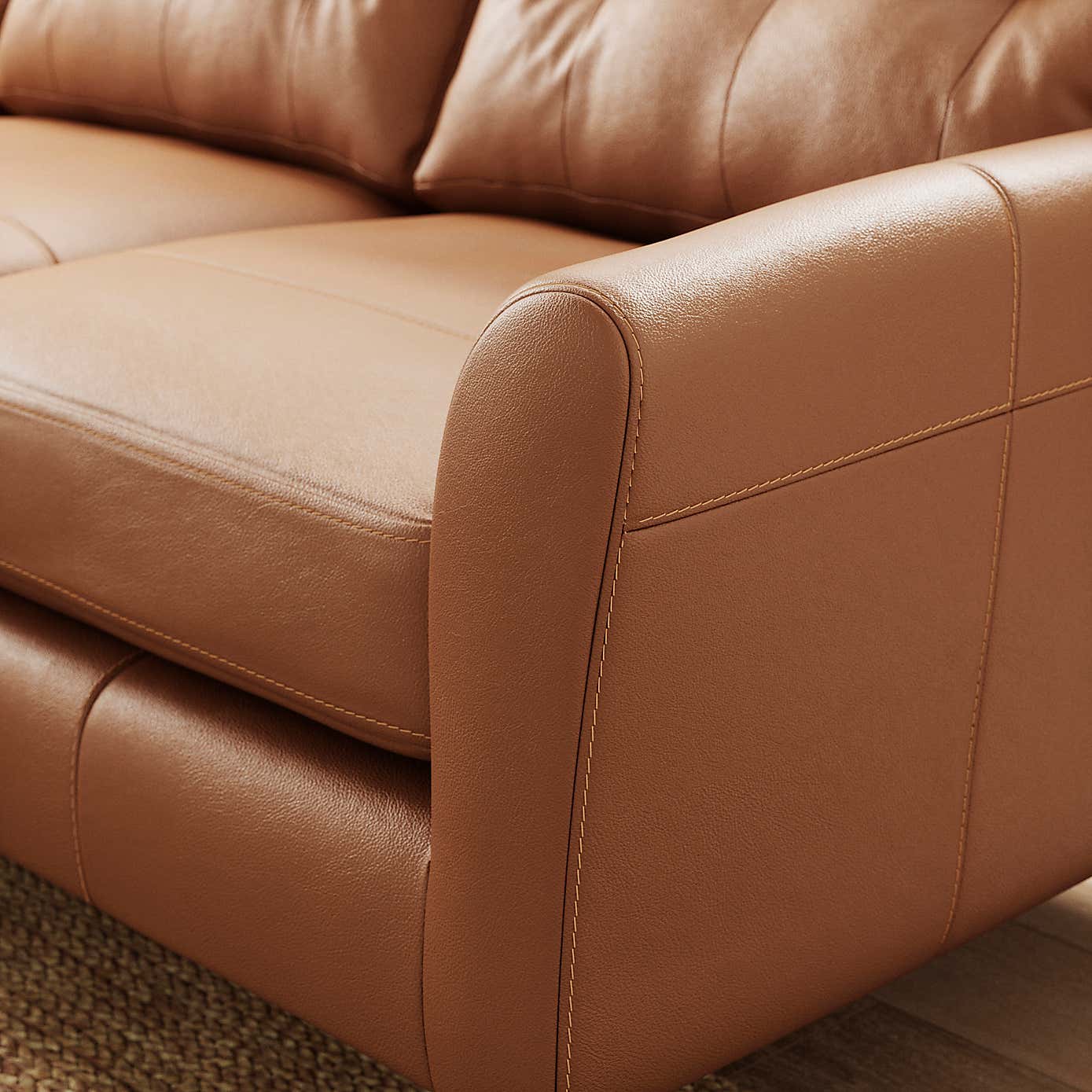 Sven Classic Leather Large Corner Chaise Sofa