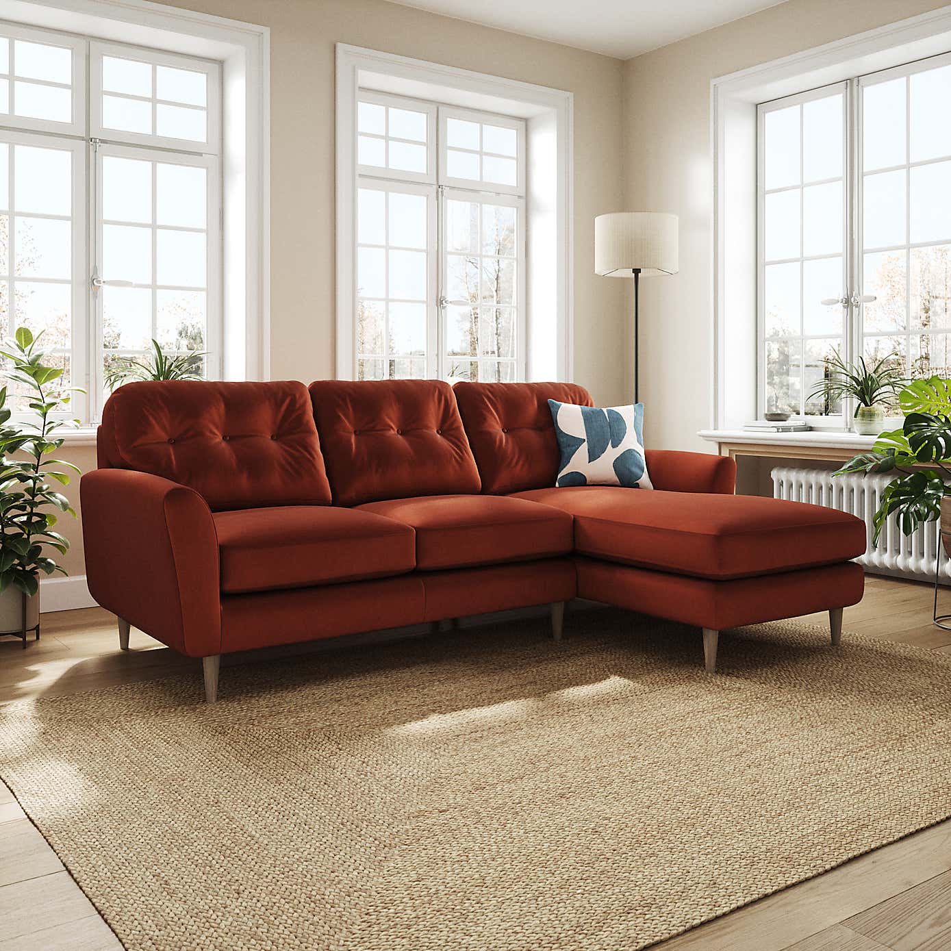 Sven Opulent Velvet Large Corner Chaise Sofa
