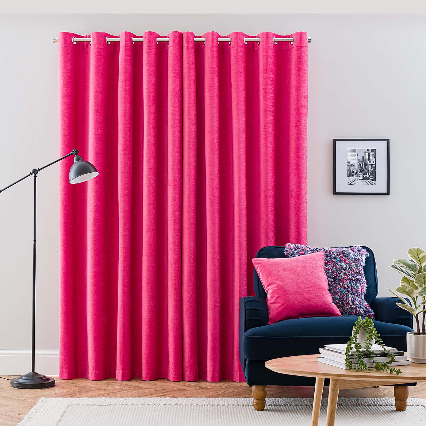 Genoa Chenille Blackout Eyelet Curtains