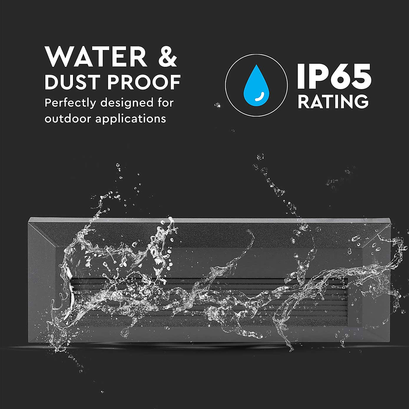 Set of 4 V-TAC 3W Indoor Outdoor Rectangular Step Lights