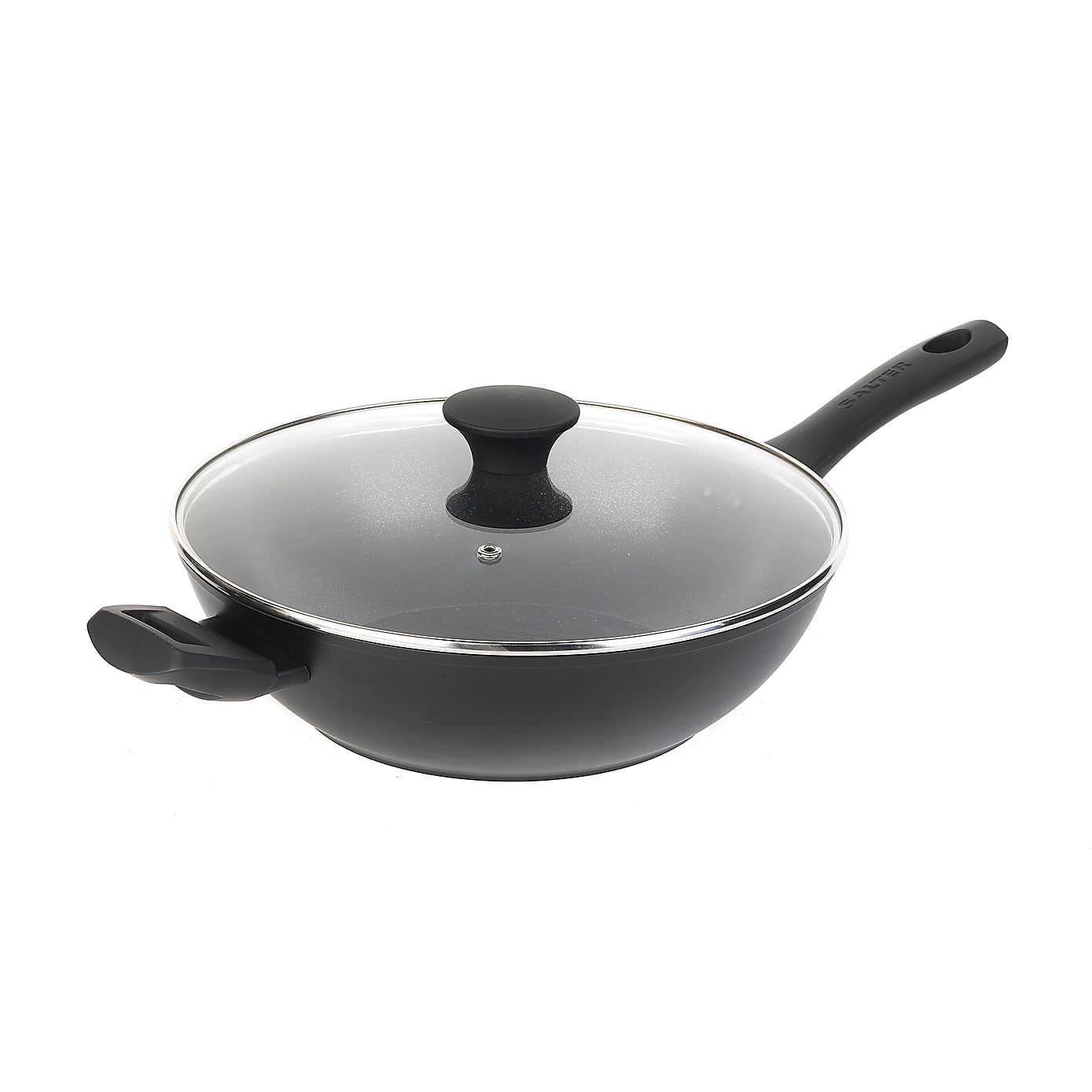 Salter Geo Hex Non-Stick Forged Aluminium Wok, 28cm