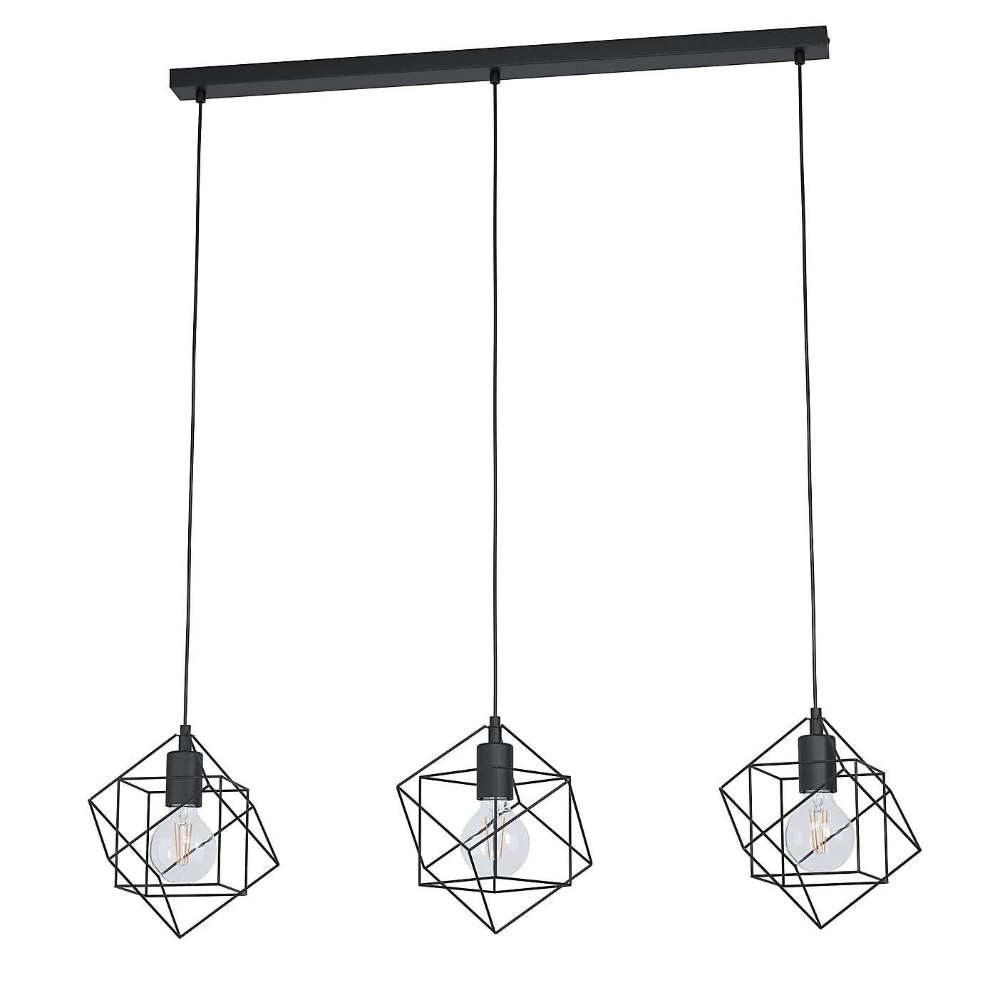 EGLO Straiton Modern 3 Light Diner Ceiling Light
