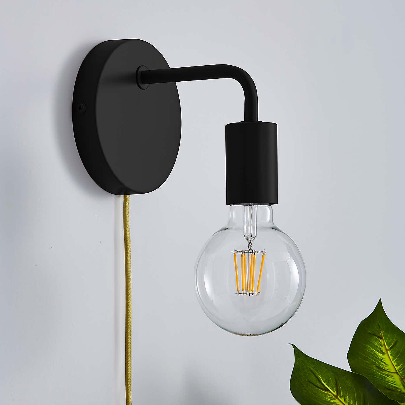 Grey Koppla Plug-in Wall Light