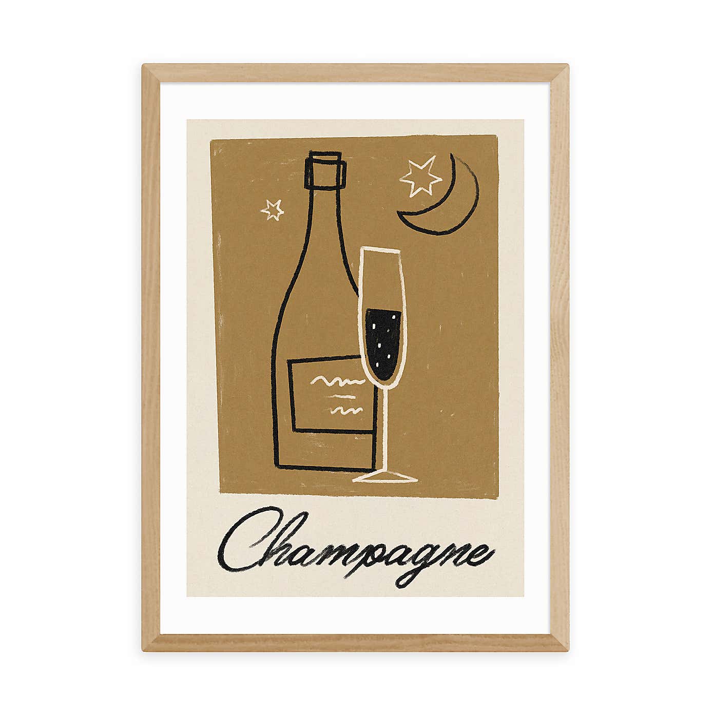 East End Prints Champagne Print by Telegramme Paper Co
