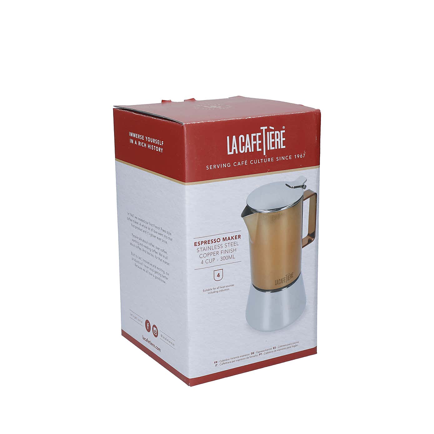 LA CAFETIERE Stovetop 4 cup Copper