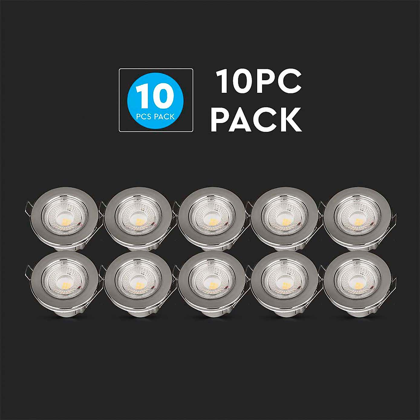 Set of 10 V-TAC 5W LED Outdoor Spotlights