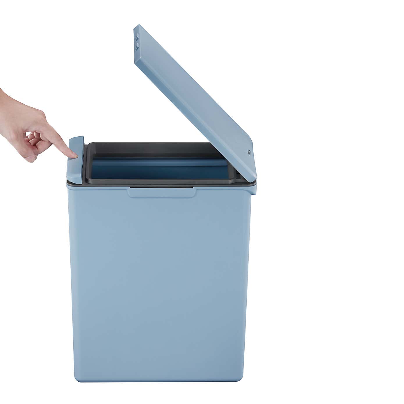 EKO Morandi 20 Litre Titanium Blue Press Top Bin
