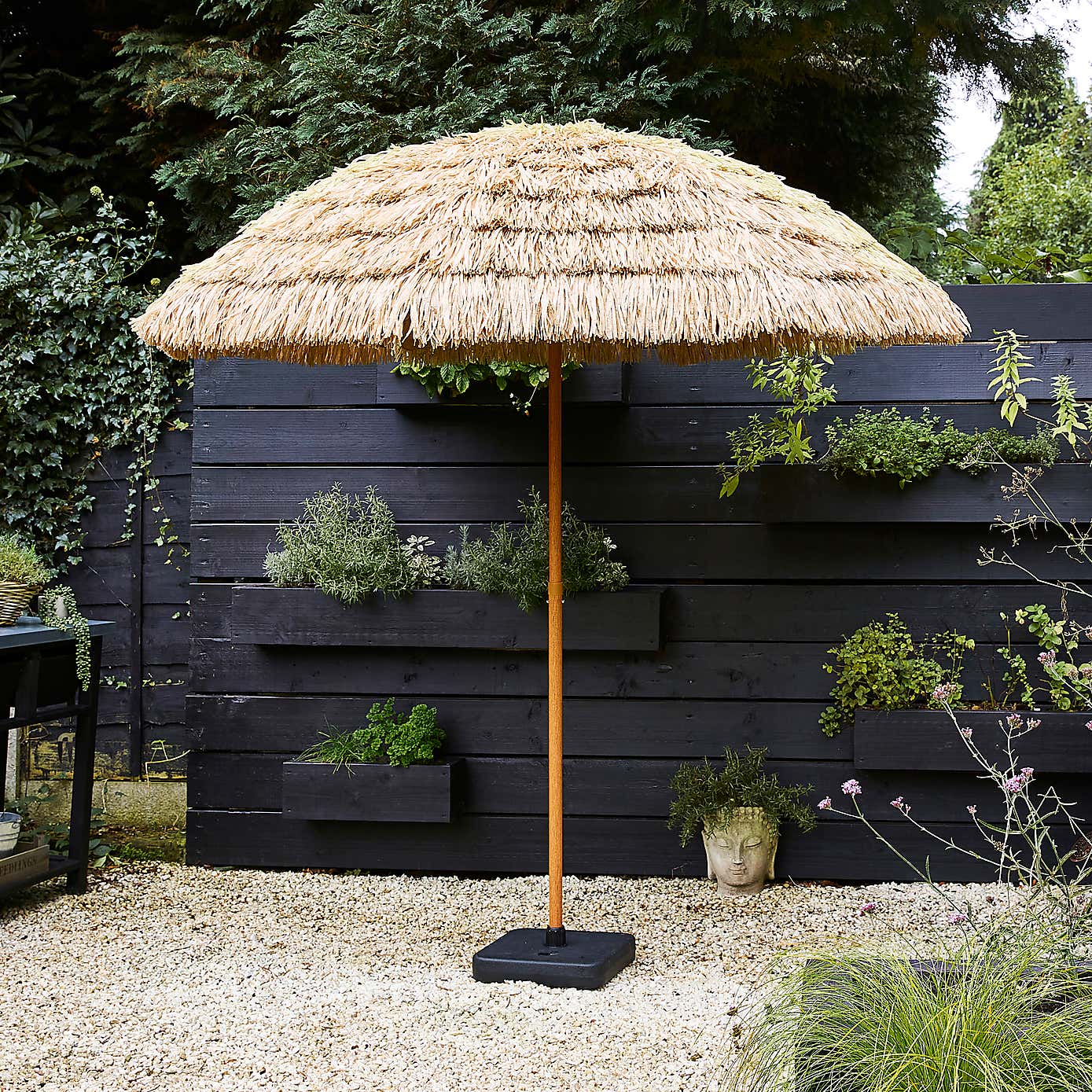 2.2m Natural Straw Parasol