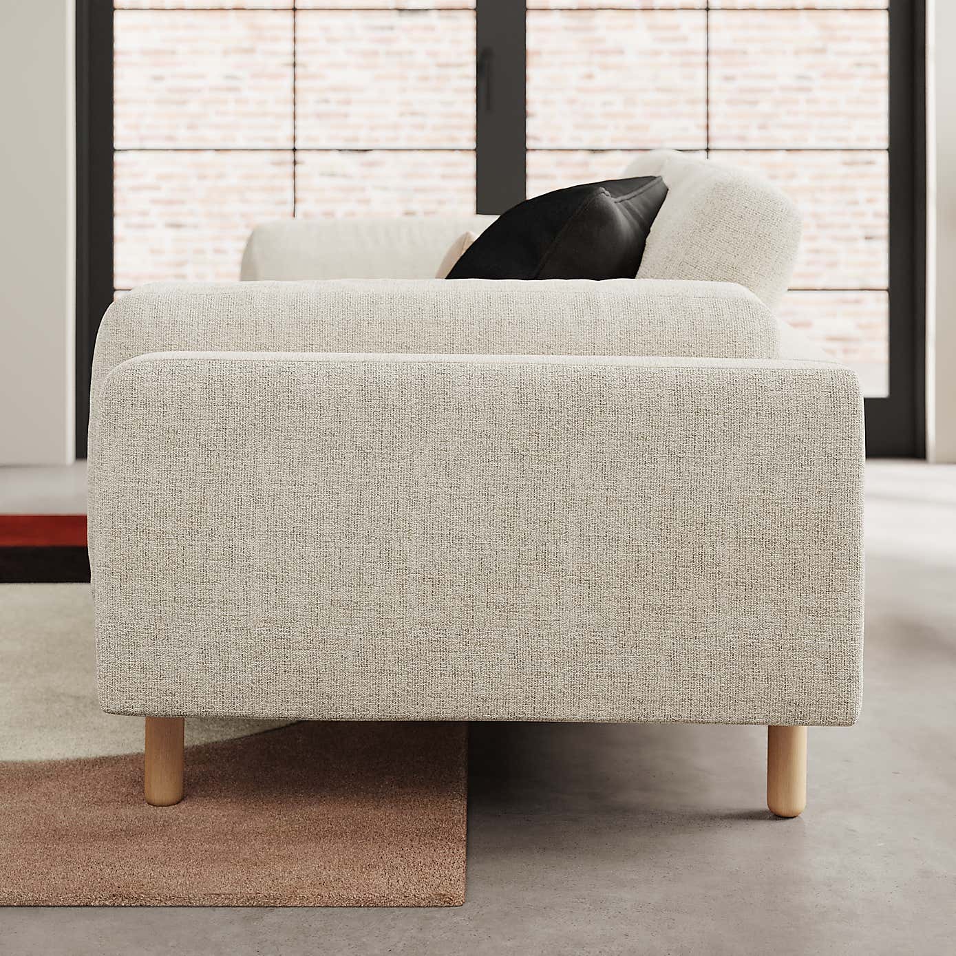 Newton Chunky Tonal Weave 3 Seater Sofa