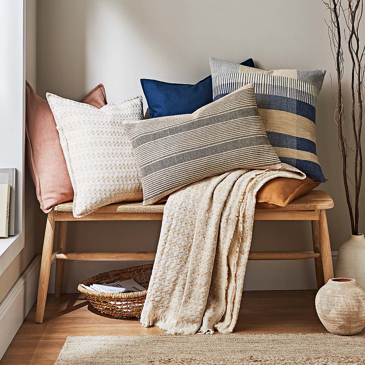 Edited Life Cotton Waffle Cushion Cover