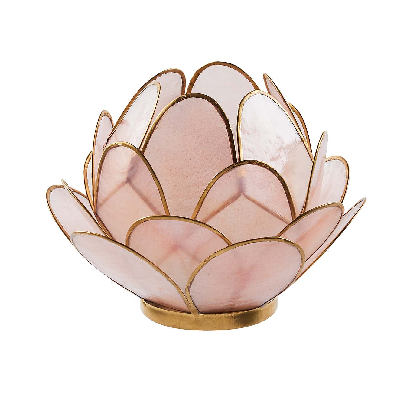 Capiz Pink Tealight Holder 13cm