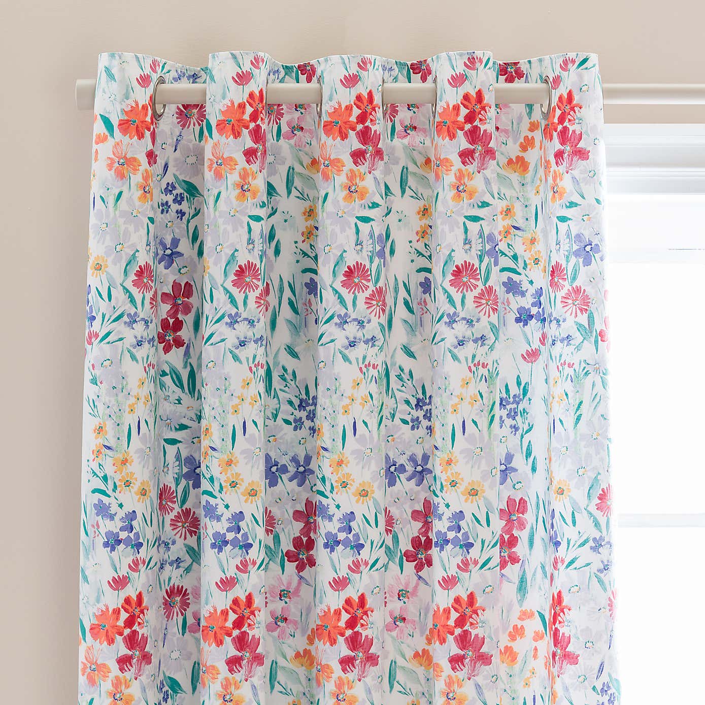 Daisy Meadow Blackout Eyelet Curtains