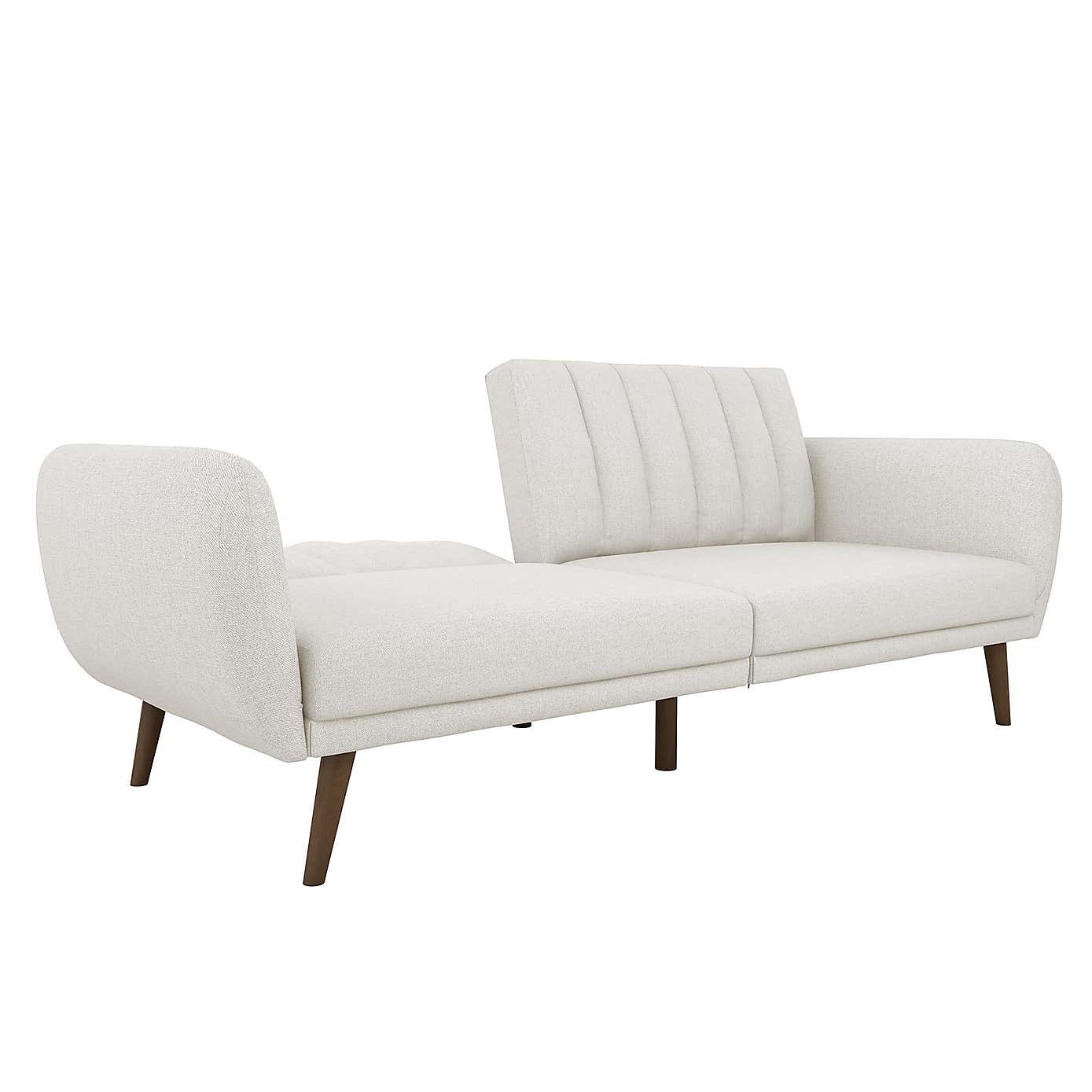 Brittany Linen Light Grey Double Sofa Bed