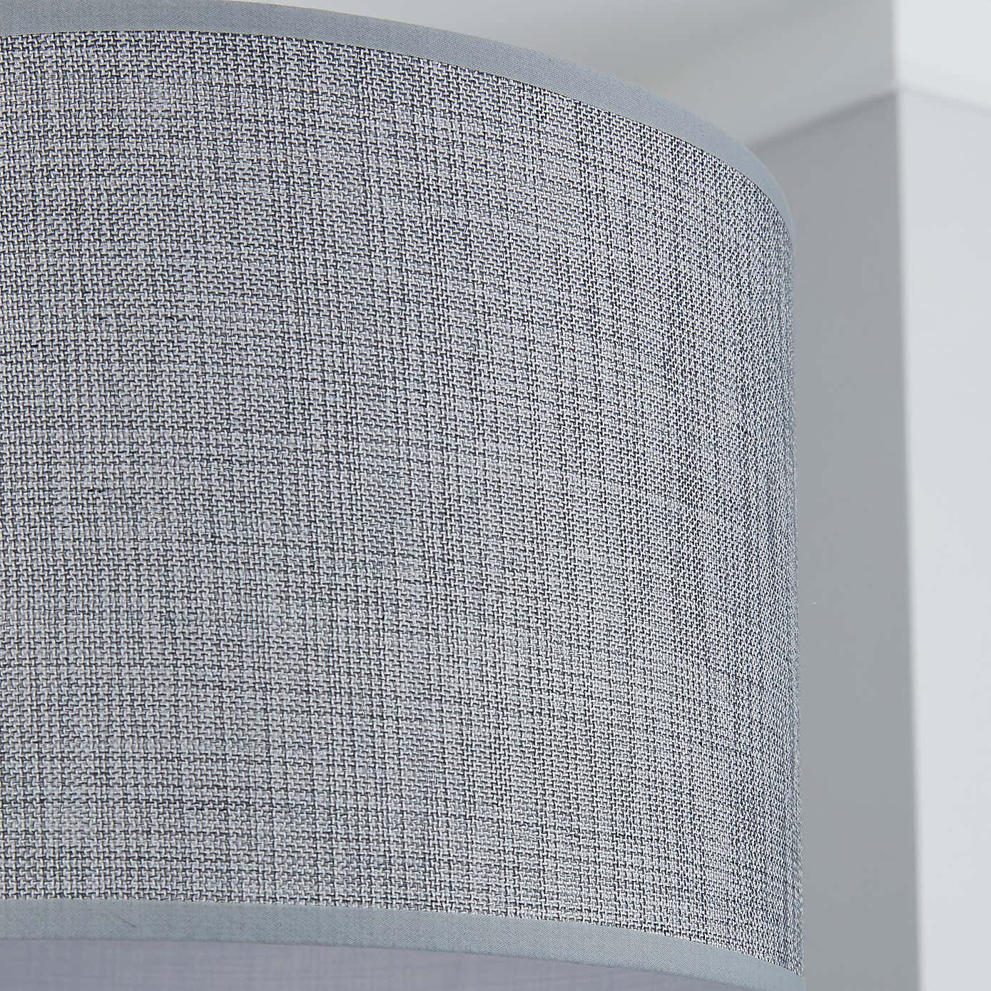 Carrie Textured 30cm Drum Grey Shade