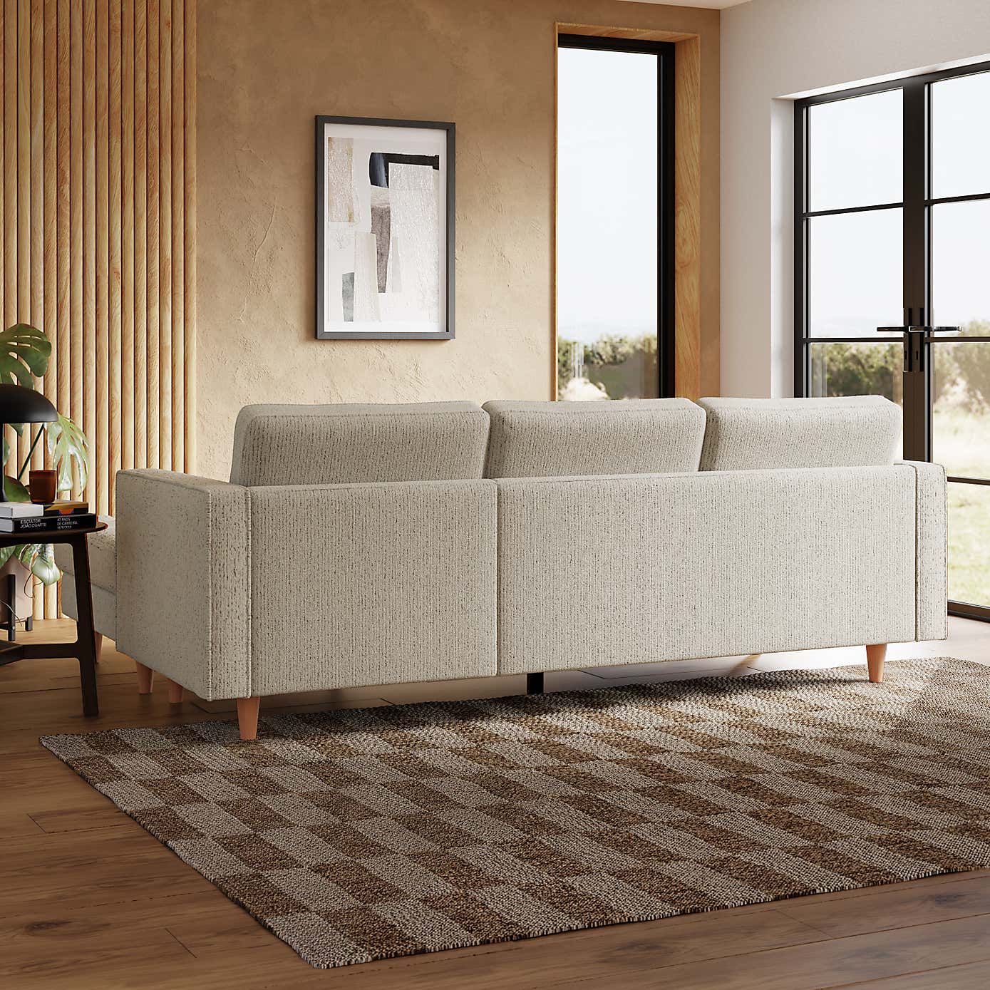 Zoe Boucle Fleck Corner Chaise Sofa