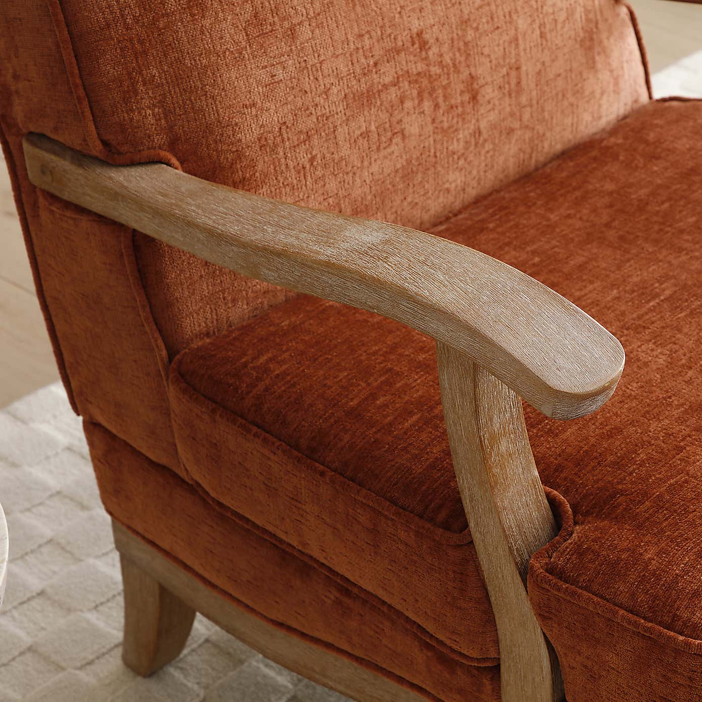Esme Distressed Chenille Occasional Chair