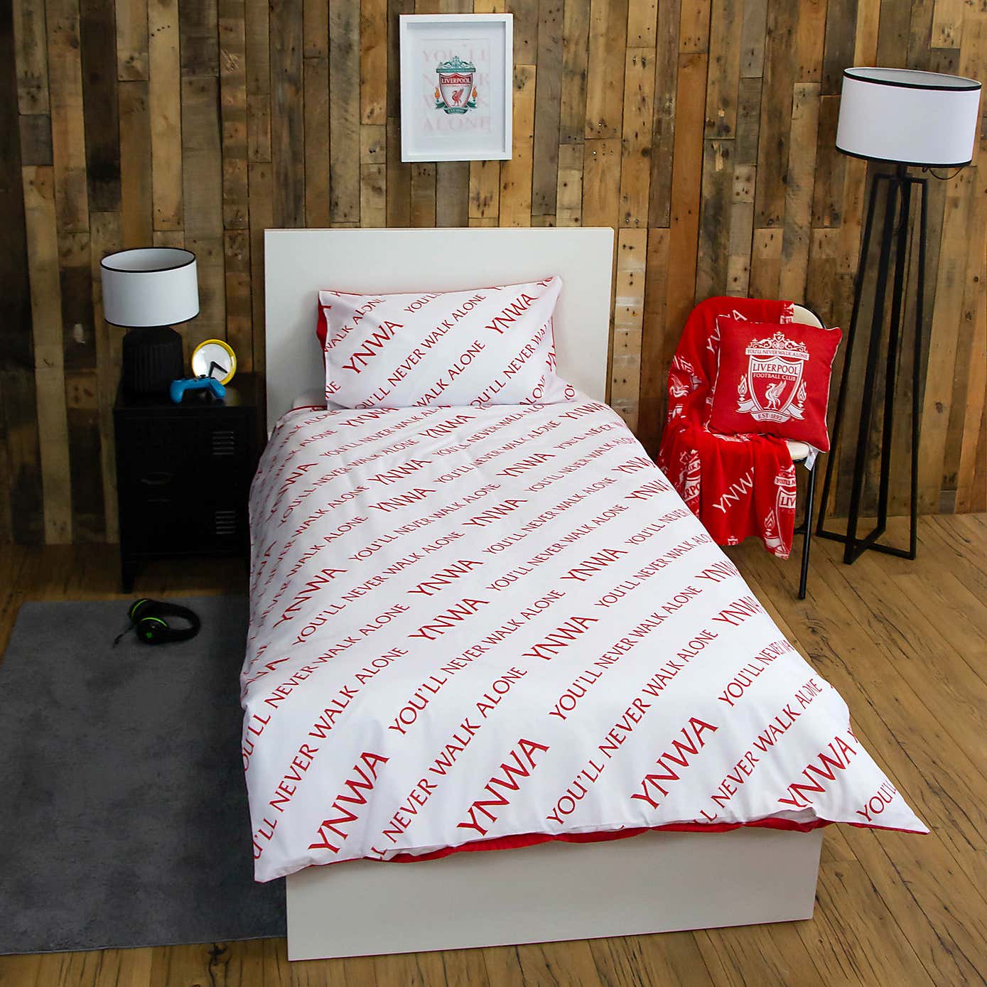 Liverpool Tone Single Duvet Cover and Pillowcase Set
